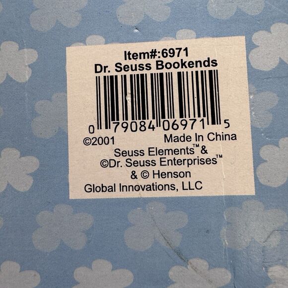 Vintage Dr. Seuss The Grinch & Bird Wood Bookends Set Child Reading Book Storage - Picture 9 of 10